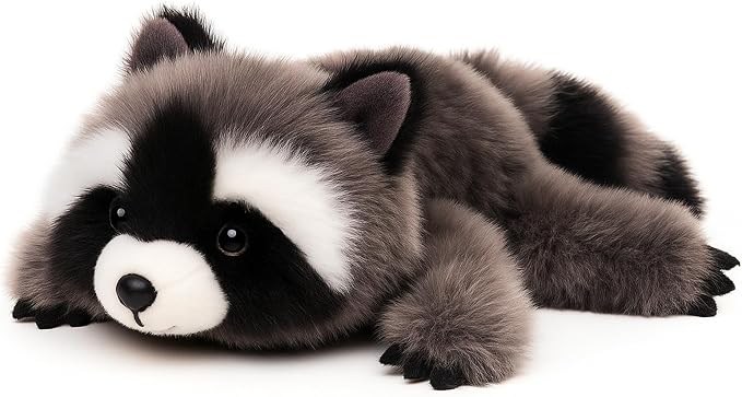 Adorable Raccoon Stuffed Animal Soft Raccoon Plush Toy Cute Birthday Gifts for Boys Girls Kids Toddlers