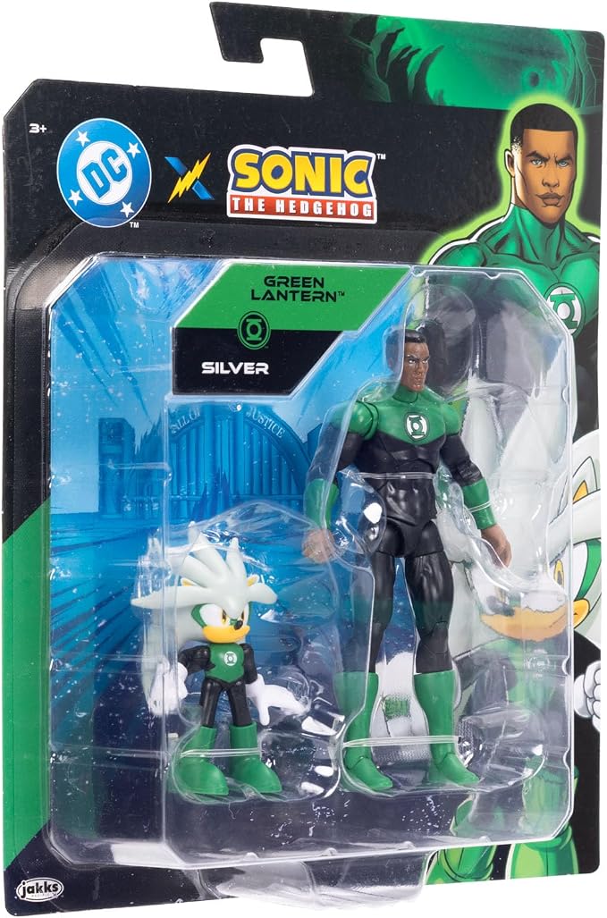 DC X Sonic the Hedgehog Silver as Green Lantern & Green Lantern 2.5/5-inch Figures Multipack