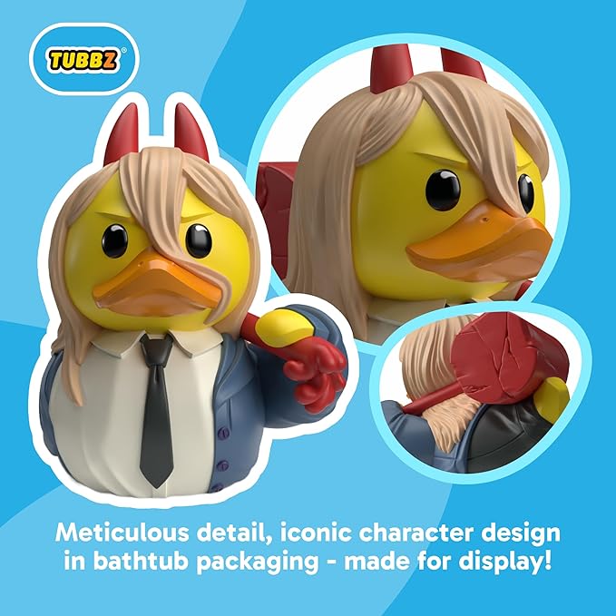 TUBBZ First Edition: Chainsaw Man - Power Cosplaying Rubber Duck Vinyl Figure – Official Collectible for Fans of Chainsaw Man