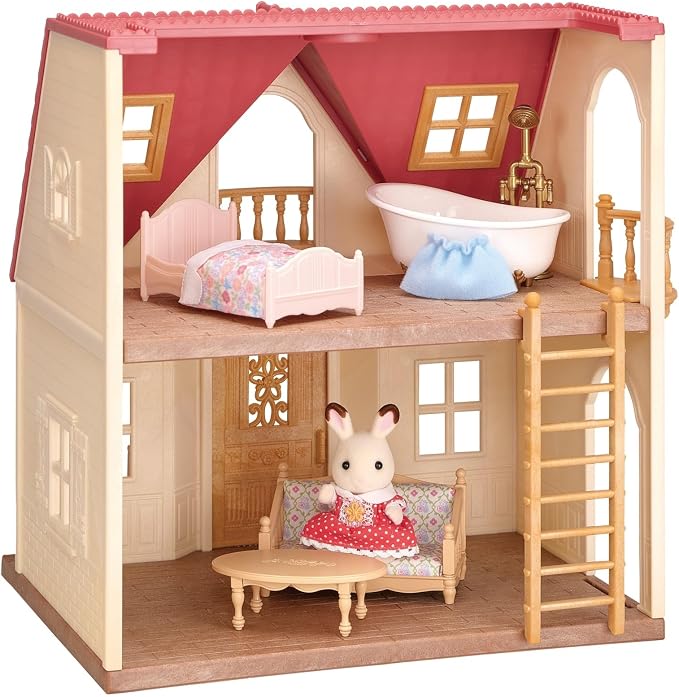 Calico Critters - Red Roof Home - Cozy Cottage - 2026 Edition Dollhouse – Kids Pretend Play House, Miniature Home Playset, Expandable Design, Ages 3+