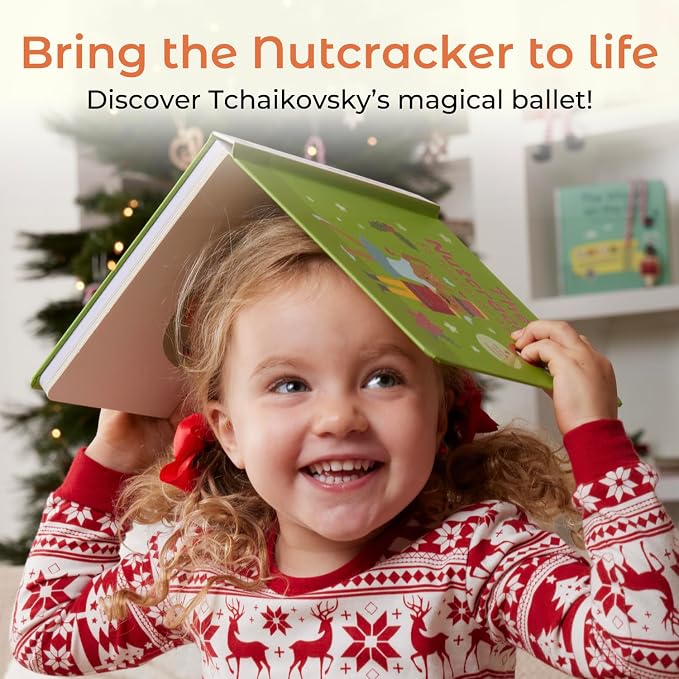 Cali's Books The Nutcracker Book for Children. Rechargeable USB Musical Book for Toddlers 1-3. The 6 Excerpts from Tchaikovsky's Nutcracker. Ballet Gift for Kids