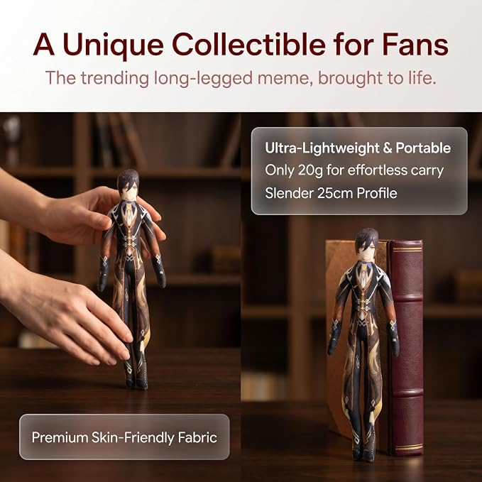 Zhongli Anime Figure Keychain for Adult Fans, Genshin Impact Collectible Bag Hanging Keyring
