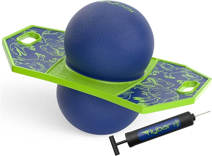 Flybar LED Pogo Trick Ball for Kids Balance Bounce Board w/Anti-Slip Deck