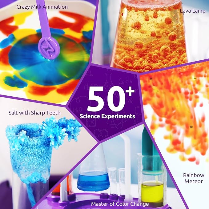 Science Can Science Kit for Kids 8-12 with Unique Lab Station, 50+ Chemistry Experiments & STEM Projects for Boys & Girls, Educational Toys & Learning Gift Idea for Birthday