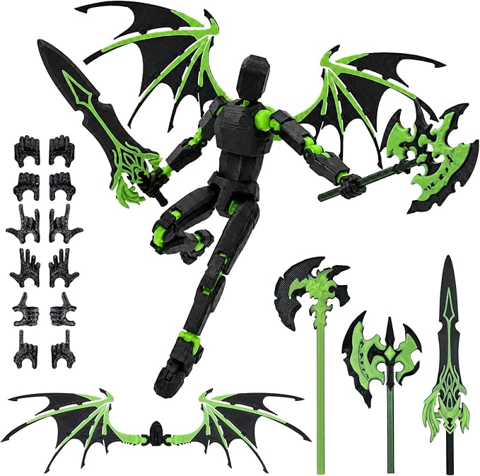 T13 Action Figure Set Assembled-3D Printed Multi-Jointed Movable Dummy 13，Titan 13 Action Figure, Birthday Gifts for Boys, Girls Desktop Decorations