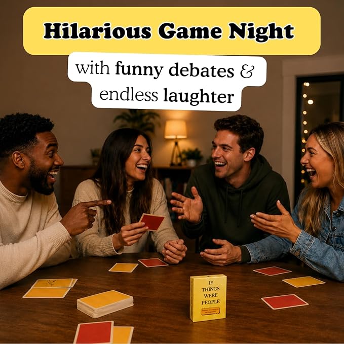 If Things were People – Funny Card Game for Family Game Night, Teens & Adults | Hilarious Debate Party Game for Families, Friends, Date Night & Parties | Easy to Learn | 2+ Players