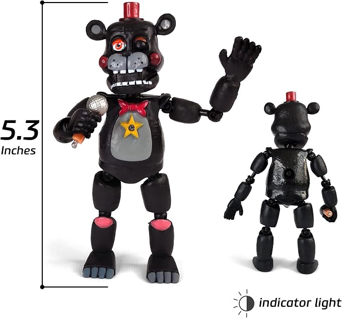 Toysvill Inspired by Five Nights at Freddys | Chocolate Collection | Freddy's Action Figures Toys (FNAF) Set of 6 pcs [Rockstar & Chocolate Freddy, Bonnie, Chica, Easter, Freddy Frostbear]