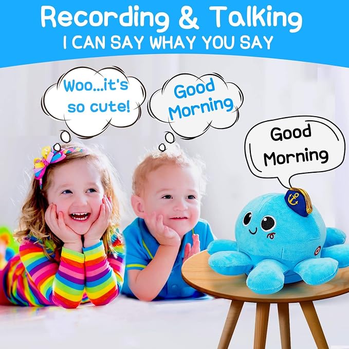 Tsomtto Baby Toys 6-12 Months Musical Plush Octopus Crawling Walking Toys Light up Voice Control Dancing Infant Toy 0-6 7 8 9 10 12-18 Month 1 2 Year Old Boys Girls Tummy Time Birthday Gifts