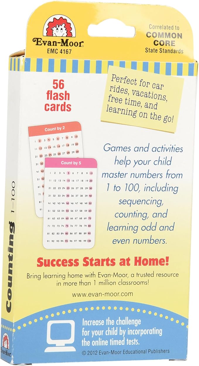 Constructive Playthings Numbers to 100 Chart – Counting, Sequencing & Number Pattern Learning Tool for Early Math Skills, Grades K+