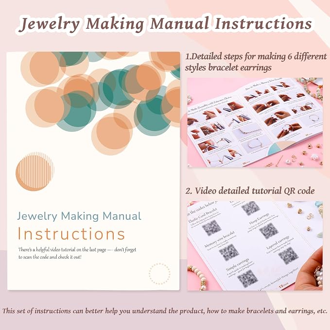 Wurosi 1927 PCS Jewelry Making Supplies Kit, Charm Bracelet Making Kit for Adults, Natural Stone Beads for Irregular Natural Stone, DIY Bracelet/Necklace/Earring/Rings