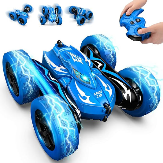 Excitobo Remote Control Car,RC Cars for 4 5 6 7 8 9 10 11 12 Year Old Boy Double Sided 360°Flip 4WD Rechargeable Drift RC Race Car Boys Toys Birthday Gifts Easter Basket Stuffers for Kids Age 4-12