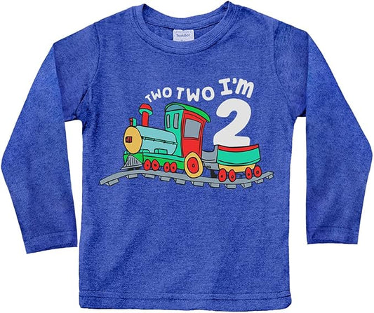 Unordinary Toddler 2nd Birthday Shirt boy Chugga Chugga Two Two Train im 2 Years Old Second Birthday Tshirt