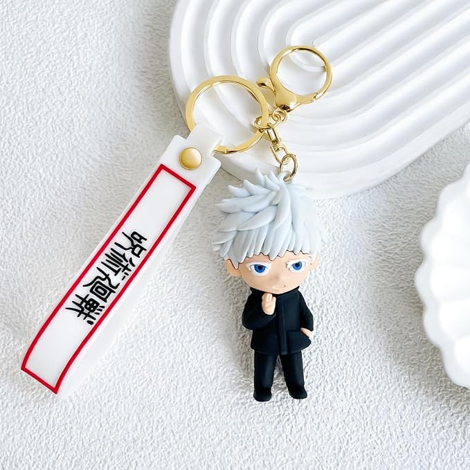 JJK Novelty Keychain, Collectable Anime Mini Figure, Fun Keyring Jewelry Gift for Men and Women