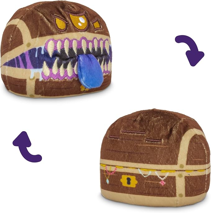 TeeTurtle Dungeons and Dragons Series Reversible Plushie Mystery Box - 3-Inch Mini Two-Sided Blind Box Plush with Embroidered Details - Cute Collectible Surprise Toy for Kids, Teens, and Adults