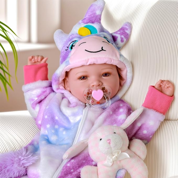BABESIDE Lightweight Baby Doll Set – 15" Realistic Soft Doll for Girls, Easy to Carry & Hug – Pretend Play & Gift for Kids Age 3+