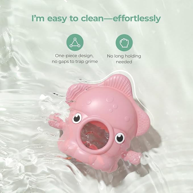 Momcozy 2 Pack Baby Teething Toys, Food Grade Silicone Baby Teether for 0-6 6-12 Months, Anti-Drop Wrist Mitten Set, Baby Essentials Teething Relief, 200°C Sterilizer Safe， Pink & Mint Green