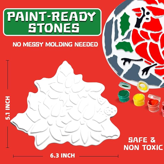 EggSun 8Pcs Stepping Stones Painting Crafts Kit for Kids 4 8 6, DIY Garden Stones Outdoor Paint Your Own Ceramic Unicorn Arts and Crafts for Boys Girls Ages 4 7 9 10 12 Christmas Birthday Gifts