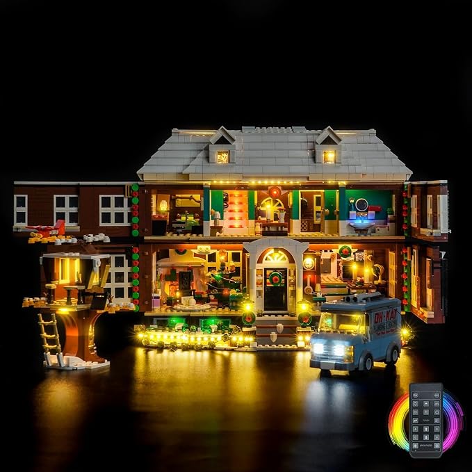 VONADO Remote Control Light Kit Compatible with Lego Home Alone 21330, LED Lighting Compatible with Home Alone Set (NO Model, ONLY Lights)