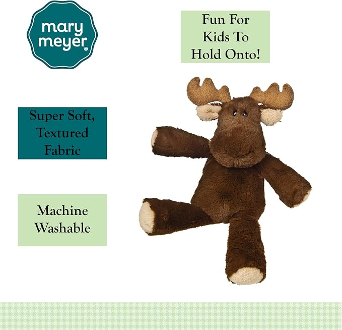 Mary Meyer Stuffed Animal Marshmallow Zoo Plush Soft Toy, 13-Inches, Moose