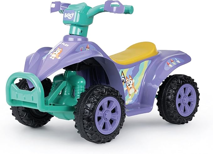 Bluey - 6V ATV Ride On Toy for Kids, LED Headlights, Battery Powered