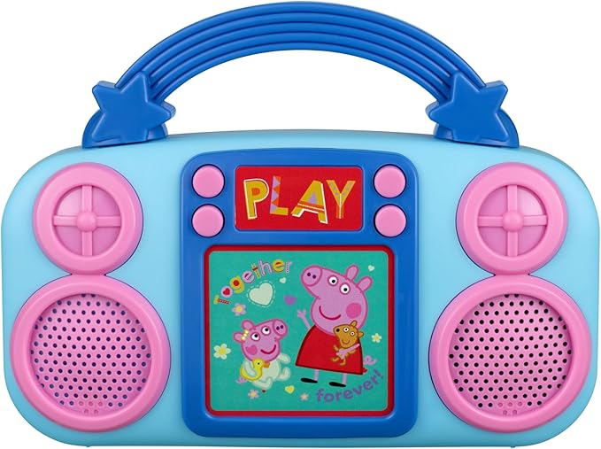 eKids Peppa Pig Toy Music Player, Toddler Toy with Built-in Music and Lights (Peppa Pig)