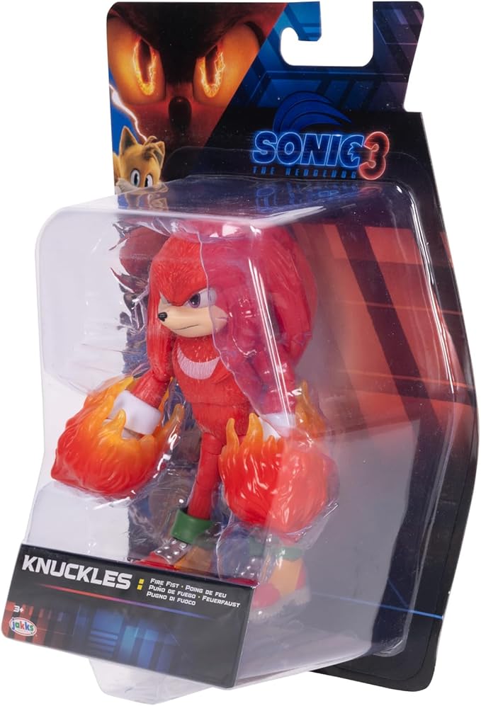 Sonic 3 The Hedgehog The Movie - 5" Knuckles Action Figure - Articulated Figure - Jakks Pacific