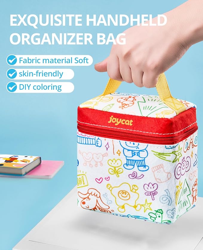 JoyCat 40 Colors Washable Markers Mega Pack, Deluxe Art Set with DIY Coloring Fabric Bag, Portable Broad Line Markers for Kids, Creative Art & Crafts Gift for Boys Girls Ages 4-12