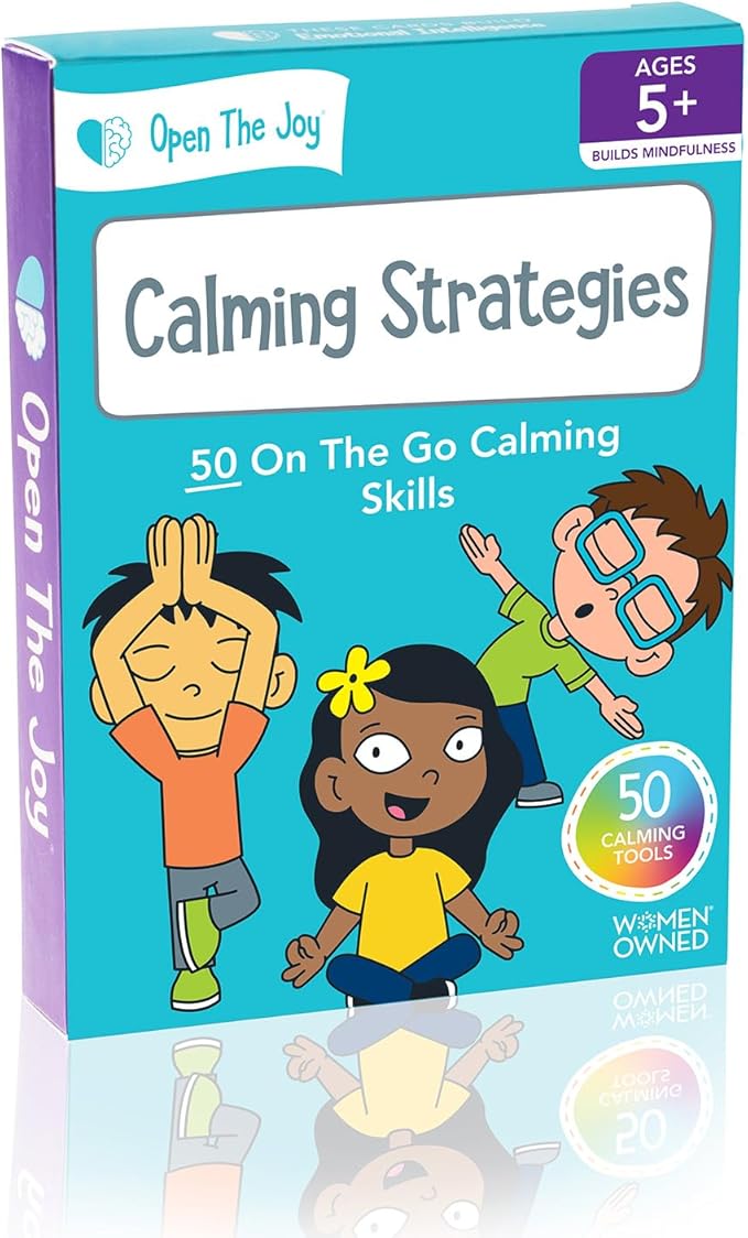 Open The Joy Calming Strategies Cards for Kids - Mindfulness Activities, Stress Relief Techniques, and Emotional Regulation Tools - Ages 4 and Up