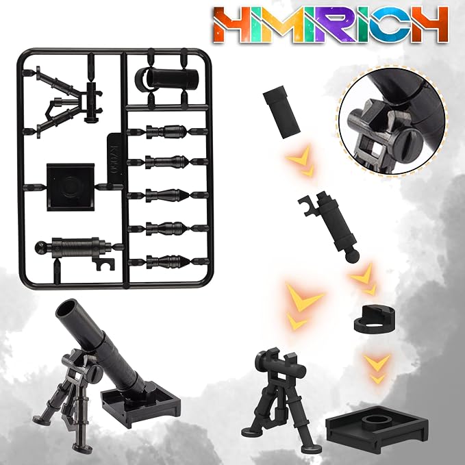 Military Weapons Pack 41 Pcs German Accessories Kits Toys, Army Equipment Gear WW2 Guns for Boys 6+, Compatible with Mini Figure of Major Brand