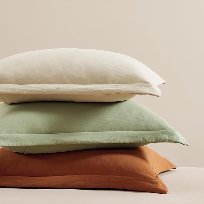 WRENSONGE Twin/Twin XL Comforter Set- 5 Pieces Sage Green Bed in a Bag, All Season Twin Bedding Sets with 1 Fitted Sheet, 1 Flat Sheet, 1 Pillow Sham and 1 Pillowcase