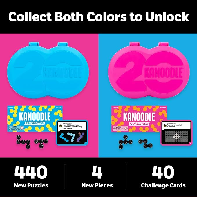 Educational Insights Kanoodle Fan Edition - 20th Anniversary (Magenta) - 3D Puzzles for Kids, Teens, and Adults, Brain Teasers for Kids 8-12, Challenging Logic Puzzles, Single Player Puzzle Toys