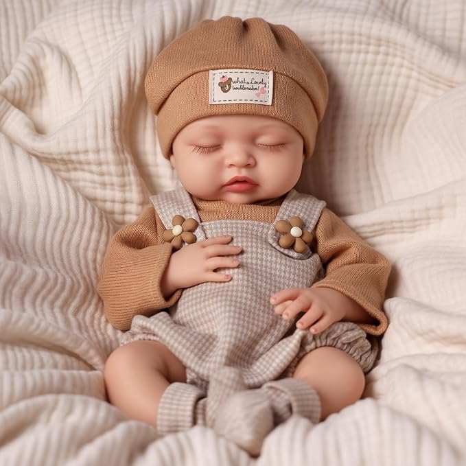 BABESIDE 16 Inch Silicone Baby Doll Weighted 4 Pounds,[NOT Vinyl] Realistic Baby Doll Girl Lifelike Reborn Baby Dolls Silicone Full Body Gift with Accessories for Kids 3+ & Collectors