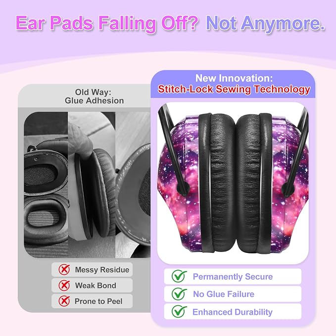 ZOHAN EM030 Kids Ear Protection, Noise Cancelling Headphones Ear Muffs for Autism Sensory, Safety Noise Reduction Hearing Protection for Monster Truck/Concerts/Fireworks/Air Shows