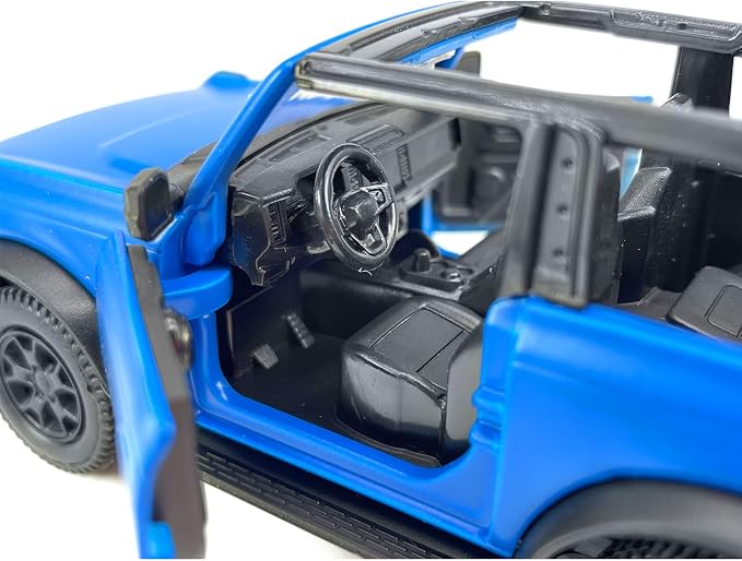 2-Door Convertible Bronco Badlands Model Car 1/36 Scale Diecast Toy Cars Metal Alloy Children’s Vehicles, Pull Back Doors Open, Mens Collection, Kids Toys for Boys Gifts, Cake Topper Home Décor, Blue