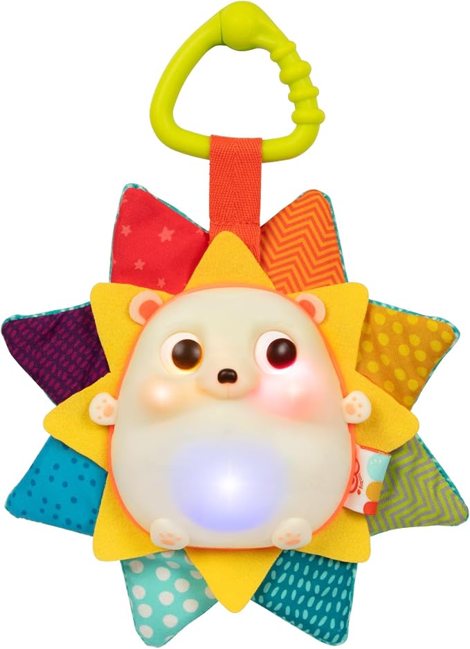 B. toys – Baby Musical Light-Up Hedgehog Toy with Lights & Sounds – Sensory Toy for Newborns, Babies – Music & Glowing Lights – RainGlow Buddy – 0+ Months