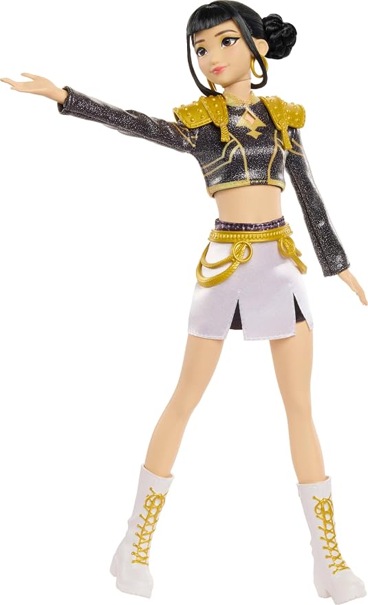 Mattel Kpop Demon Hunters HUNTR/X Zoey “Golden” Singing Doll in Removable Signature Outfit & 5 Posable Joints, Inspired by the Movie