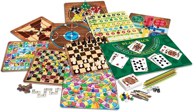 365 Games - Traditional Strategy Board & Card Games, Tin Storage Container, Game for Each Day of Year, Family, Ages 6+, 1-8 Players