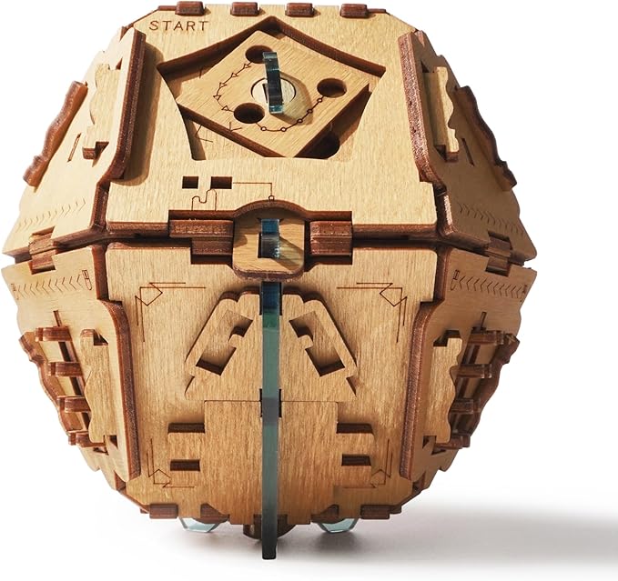 Puzzle Potato Philosopher's Stone Puzzle Box - Escape Room Game-3D Wooden Puzzles for Adults- Escape Room Game - Money Puzzle Box for Cash Gift Crystal Blue