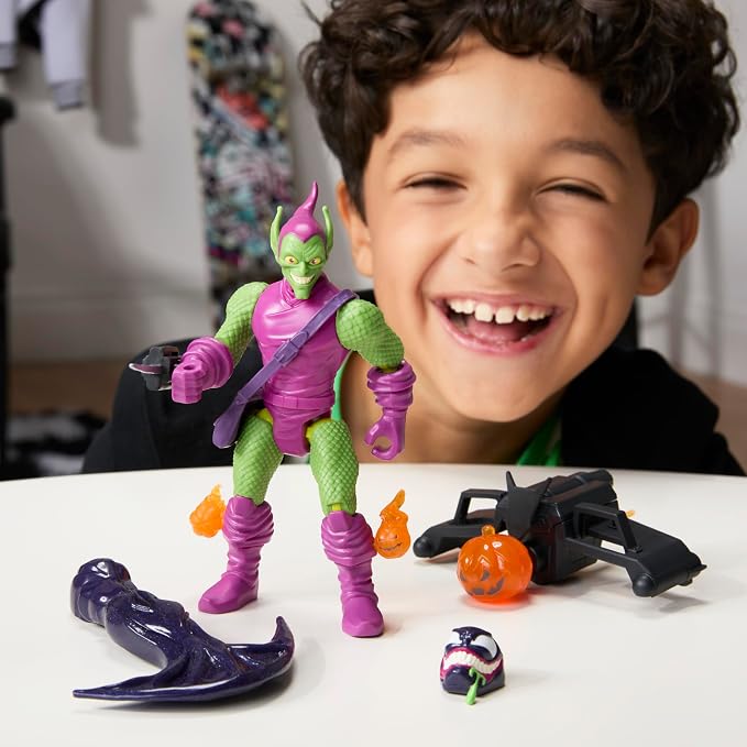MixMashers Marvel Green Goblin Custom Spider-Man Mix-and-Match Deluxe Action Figure & Accessories, 5-Inch-Scale (12 cm) Super Hero Toys, Ages 4+