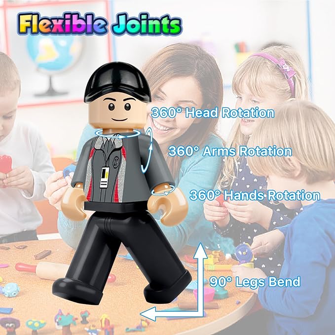 24PCS Mini Figures Building Bricks, Minifigures Stuffer, Mini People Figures Only Toy, Kids Gift for Christmas, Halloween, Birthday Party Supplies, Easter Eggs