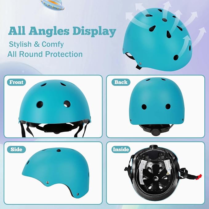 Kids Bike Helmet,Adjustableoddler Skateboard Helmets for 3-5-8-14 Years Kids Girls Boys Youth Bicycle Helmet for Scooter Balance Bike Rollerskating Skateboard