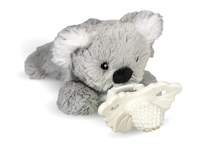 RaZbaby RaZbuddy RaZberry Teether/Pacifier Holder w/Removable Baby Teether Toy - 0M+ - Bpa Free (Koala)