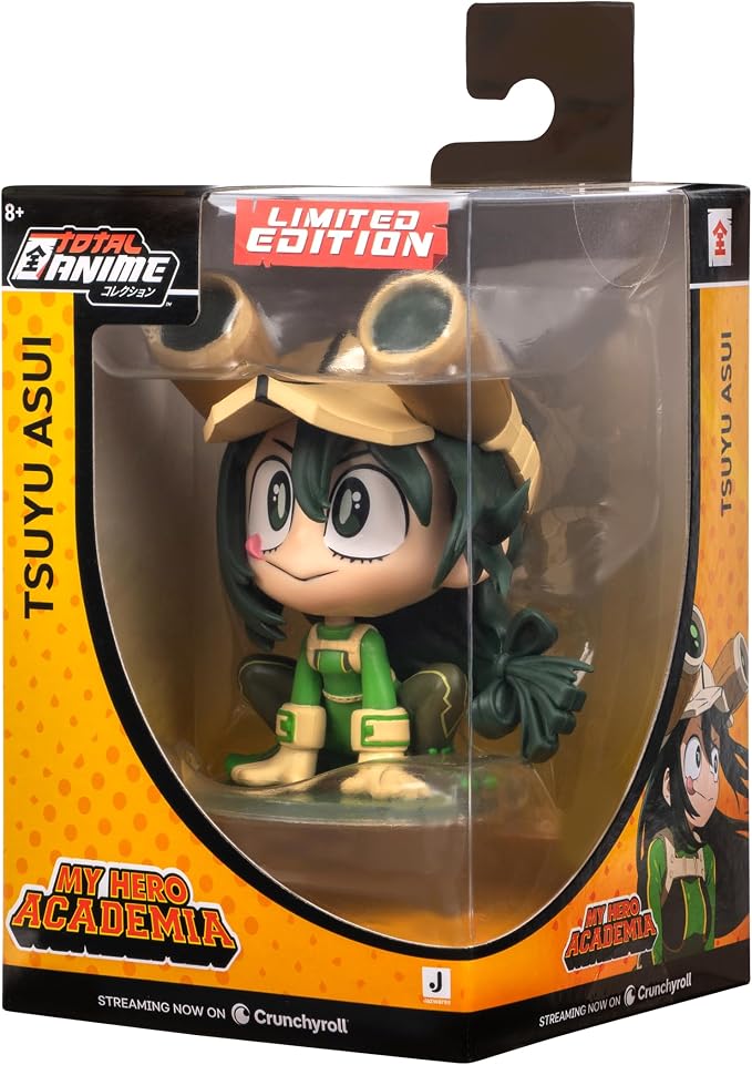 Total Anime Tsuyu Asui (Kawaii) - 4-Inch Scale Articulated Mini-Figure with Display Base
