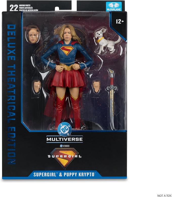 McFarlane Toys- DC Multiverse Supergirl and Baby Krypto (Supergirl Movie) 7in Action Figure (Deluxe Theatrical Edition)