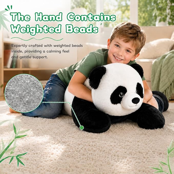 Tezituor Giant Panda Stuffed Animal, Panda Plush Toy,31.5" Large Cute Jumbo Pandas Plush Pillow,Soft Large Plushie,Huge Big Plushy Fluffy Fat Oversized,Valentine for Kids Girls
