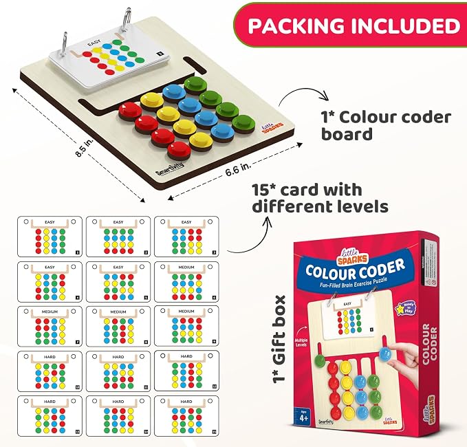 Smartivity Montessori Slide Puzzle I Color & Pattern Matching Toys for Kids 4 to 8 Years I Birthday Gift for Boys & Girls I Preschool Educational Toy for 4, 5, 6, 7, 8 | Travel Friendly