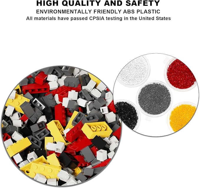 300 Pcs Classic Building Bricks, Dark Grey Bulk Bricks,Compatible with Lego and Major Brands Parts and Pieces, Creative Building Block Toys for Boys Girls Ages 6 7 8 9 10 Year Old