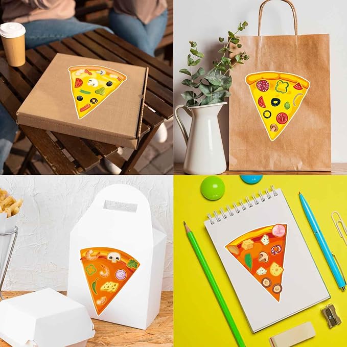 24 Sheets Make a Pizza Stickers for Kids, Make Your Own Stickers | Pizza Parties Cute Party Favors Decorations, DIY Arts Birthday Games Family Night