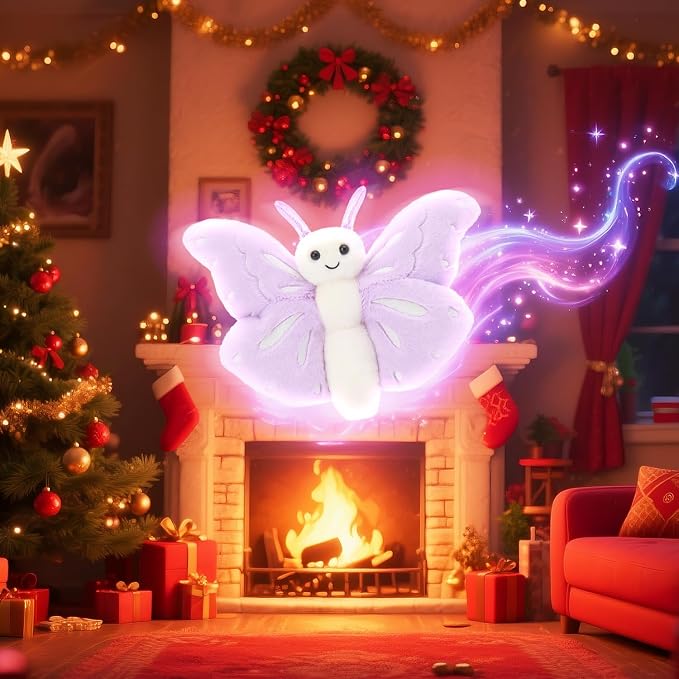Apricot Lamb Purple Butterfly Stuffed Animals for Kids, Soft Cute Plush Toys for Baby Girl and Boy, 7.5 Inches