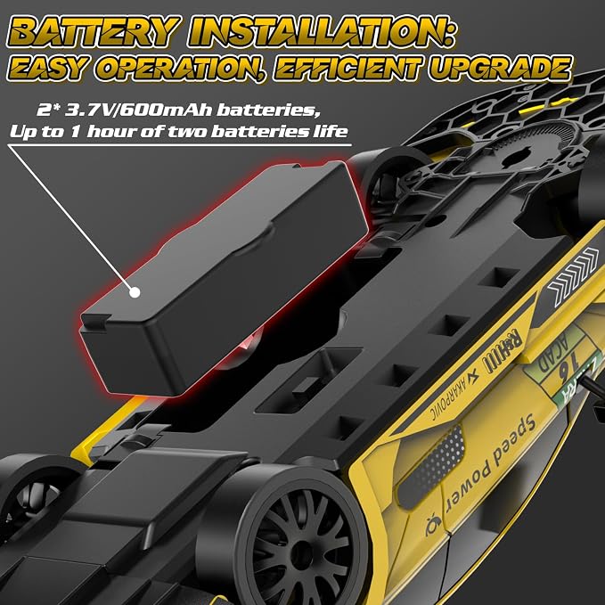 RC Drift Car 1/20 Scale 2.4GHz 4WD Remote Control Car with Led Lights 22KM/H High Speed Rechargeable Batteries Racing Sport Cars RC Cars for Kids Boys Girls Adults Gifts Birthday Christmas